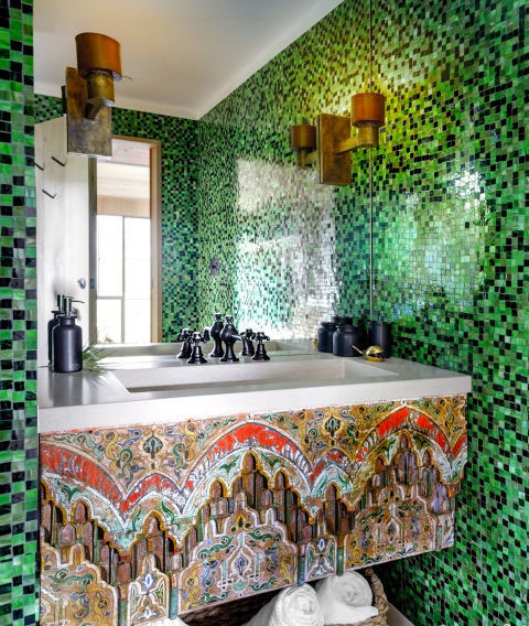 Bathroom-Renovation-Toronto-Patterned-wall-tiles-and-antique-sink-reliefs Bathroom-Renovation-Toronto-Patterned-wall-tiles-and-antique-sink-reliefs