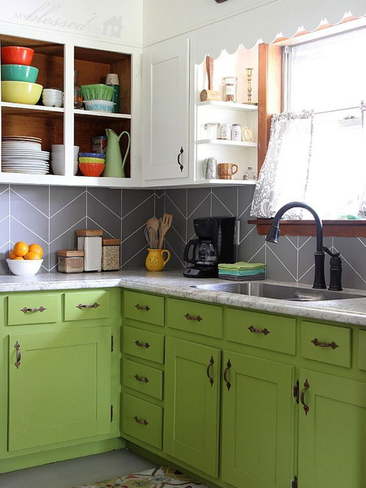 Kitchen Renovation Toronto-Use a patterned wall decal to achieve a lazy backsplash Kitchen Renovation Toronto-Use a patterned wall decal to achieve a lazy backsplash