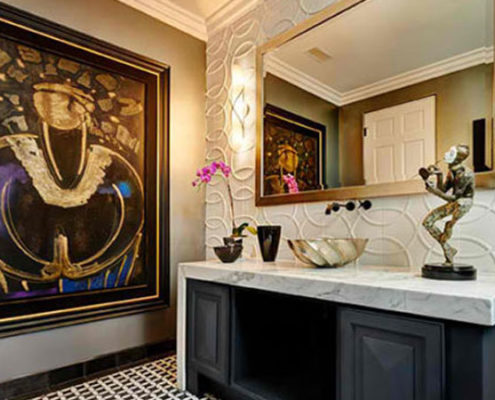 Bathroom Renovation Toronto-Black Cabinet